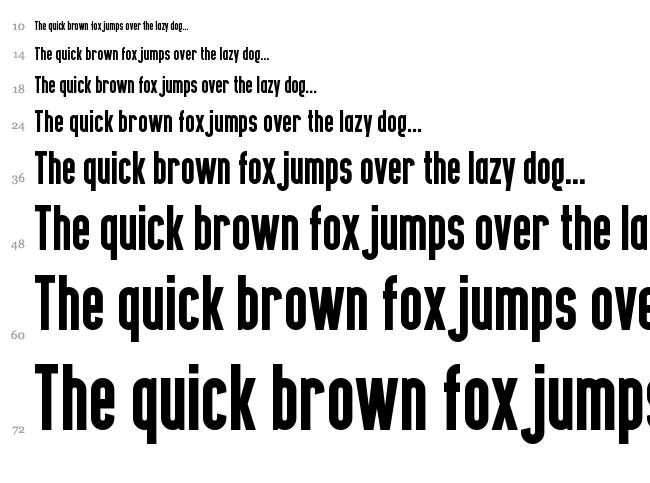 Bold Testament font waterfall